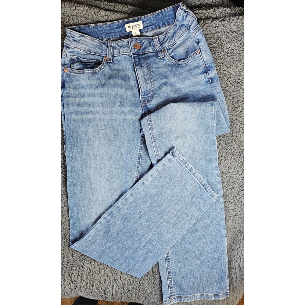 m jeans by Maurices Light Wash Straight Leg Denim Blue Jeans Womens Size 8